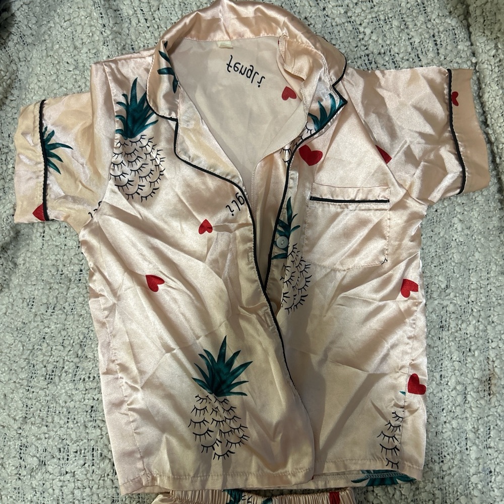 Victoria's Secret Pink Pineapple Print Pajama Top